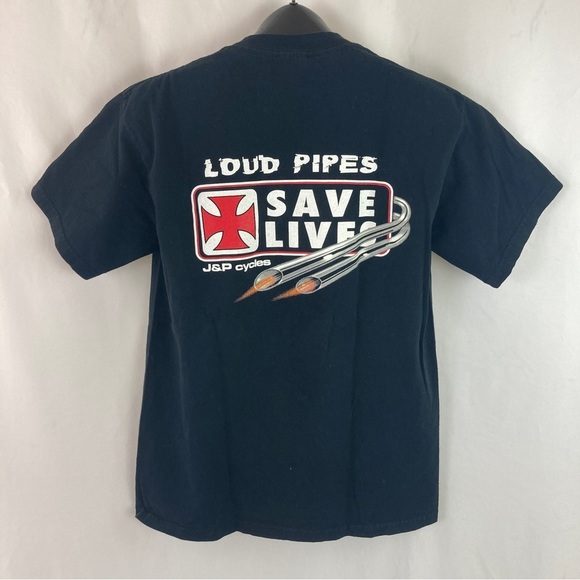 J&P Cycles Loud Pipes Save Lives T-Shirt - Picture 5 of 6